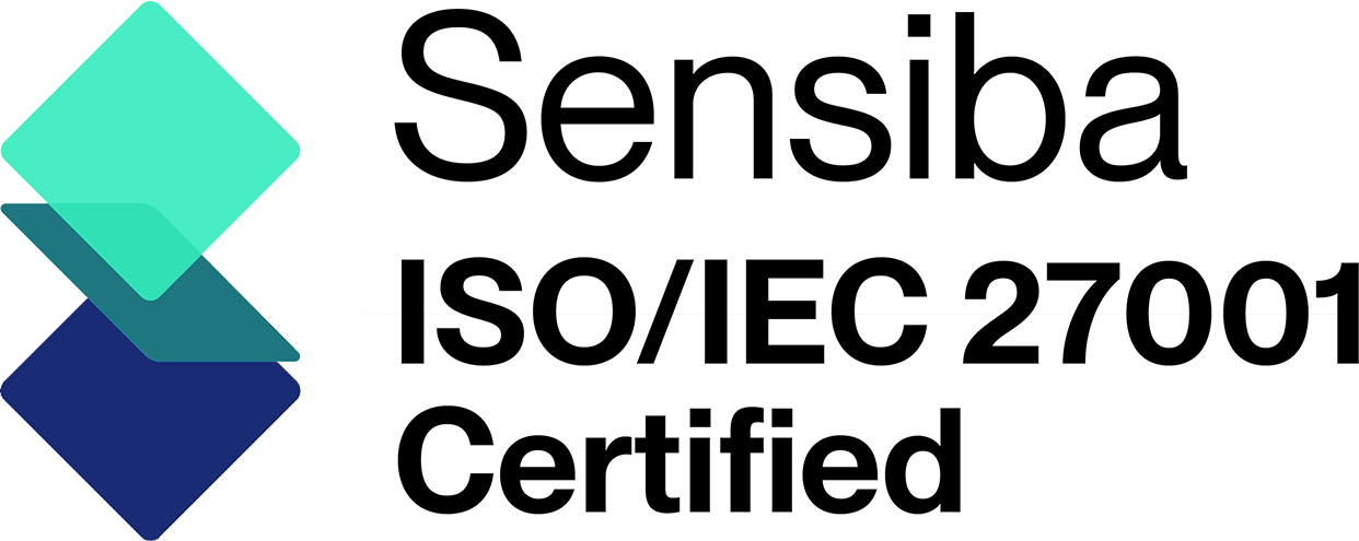 ISO/IEC 27001 certified, audited by Sensiba